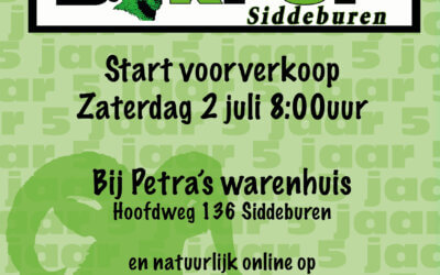 Start voorverkoop 2 Juli 8:00uur